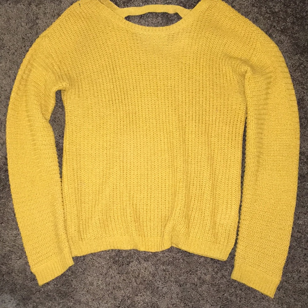 Forever 21 -Girls- sweater color is mustard yellow